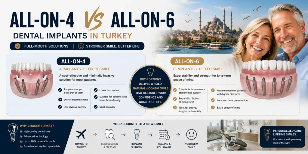 All-on-4 vs All-on-6 Dental Implants in Turkey: A Comprehensive Comparison