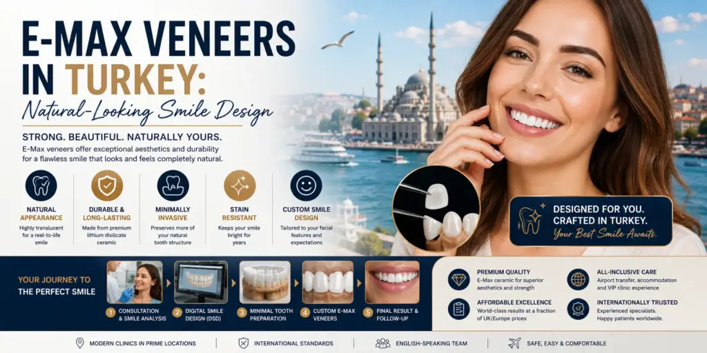 E-Max Veneers in Turkey: Achieving a Natural-Looking Smile Design